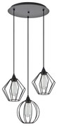 Φωτιστικό Οροφής  SE21-BL-B10-3BL-GR12 ADEPT FLEX Black Metal Grid Pendant+ - 51W - 100W - 77-8950