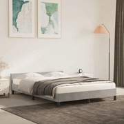 Σκελετός Κρεβατιού Χωρίς Στρώμα Αν. Γκρι 140x190 εκ. Βελούδινο 347567