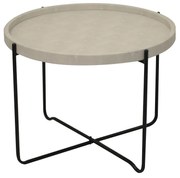 FUN COFFEE TABLE SAND BEIGE ΜΑΥΡΟ D63xH42cm - 04-0494