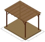 Πέργκολα με καφασωτό Privacy 300 x 400εκ