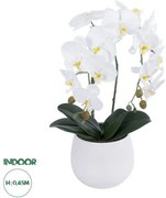 Διακοσμητικό Φυτό Λευκή Ορχιδέα Artificial Garden 21117 Globostar-21117-Λευκό 21117