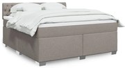 vidaXL Κρεβάτι Boxspring με Στρώμα Taupe 180x200 εκ. Υφασμάτινο