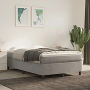 vidaXL Πλαίσιο Κρεβατιού Boxspring Ανοιχτό Γκρι 120x200 εκ. Βελούδινο