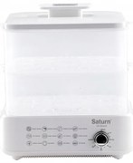 Ατμομάγειρας Saturn ST-EC1187, 1500W, 12 l, Αυτόματη διακοπή, Ένδειξη στάθμης νερού, Λευκό