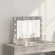 vidaXL Καθρέφτης τουαλέτας με καθρέφτη Γκρίζο Σονομα 60 x 45 x 18 εκ.