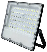 LED SMD BLACK FLOOD LUMINAIRE IP65 50W 6000K 6000Lm 100-277V RA80 IK08 5YRS BREATHING VALUE ACA J5060