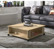 Epiplo World  Lazio Τραπεζάκι σαλονιού "παλέτα" 80x80x30εκ. Helvezia Oak BEST-1536701