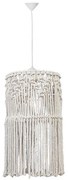 Φωτιστικό Οροφής Μονόφωτο Heronia Macrame 01 Handmade 31-1060 Rope/White