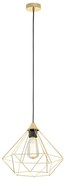 Φωτιστικό Κρεμαστό Ø325xH1100mm Vintage Μέταλλο Brushed Brass Eglo Tarbes 43679