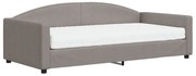 vidaXL Καναπές Κρεβάτι με Στρώμα Taupe 100 x 200 εκ. Υφασμάτινο