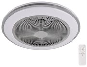 Adeleq Ανεμιστήρας Οροφής UFO Φ48.5cm 20W 230V CCT LED 56W Με Τηλεχειριστήριο Ασημί 18-56