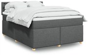 Κρεβάτι Boxspring με Στρώμα Σκούρο Γκρι 160x200 εκ Υφασμάτινο