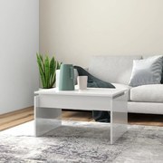 Τραπεζάκι Σαλονιού Γυαλ. Λευκό 68 x 50 x 38 εκ. από Επεξ. Ξύλο 808338