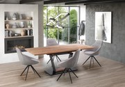 URBANO extension table, color: top - golden oak, leg - black / golden oak DIOMMI V-CH-URBANO-ST