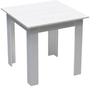 Τραπέζι Manka I μελαμίνη σε λευκή απόχρωση 80x80x77εκ 80x80x77 εκ.