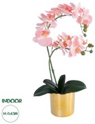 Artificial Garden SALMON PINK ORCHID 21129 Διακοσμητικό Φυτό Φούξια Ορχιδέα Υ43cm Globostar 21129 Φούξια