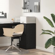 vidaXL Ντουλάπι Αποθήκευσης Μαύρης Δρυός Μαύρη Δρυ MDF με Δρυδιά Βερνίκι