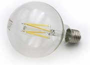 Adeleq LED Λάμπα COG Globe Φ95 Διάφανο Ε27 12W 230V Λευκό 13-271100121
