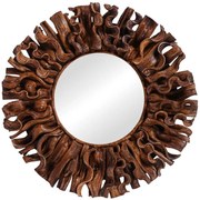 Καθρέπτης Τοίχου Adrez 337-000030 Φ70x8cm Natural Inart Ξύλο