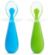 Κουταλάκια Βρεφικά Σιλικόνης Gentle (Σετ 2τμχ) Green-Blue Munchkin 2 τμχ Silicone