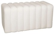 WOODWELL Ε7039,1TOGO Σκαμπό Βοηθητικό, Teddy Ύφασμα Εκρού 80x40x41cm Ε7039,1