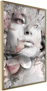 Αφίσα - Lady in the Flowers - 40x60 - Χρυσό - Χωρίς πασπαρτού