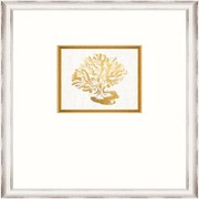 Κάδρο Coral Fa13362 35X45Cm White-Gold Mindthegap Κάθετοι Wood