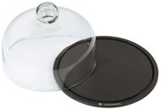 Τυριέρα Με Καπάκι 73.053685 Φ23x15,5cm Clear-Black Zassenhaus Ξύλο,Γυαλί