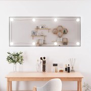Καθρέφτης Τοίχου με LED Ορθογώνιος 450x100 εκ. Γυάλινος 3189154