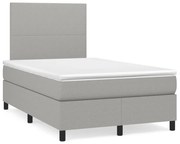 ΚΡΕΒΑΤΙ BOXSPRING ΜΕ ΣΤΡΩΜΑ ΑΝΟΙΧΤΟ ΓΚΡΙ 120X190 ΕΚ. ΥΦΑΣΜΑΤΙΝΟ 3269867