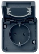 Πρίζα Σούκο Συναρμολογούμενη Γκρι ΙΡ55 Cubyko WNA161 Hager-WNA161-Ανθρακί WNA161