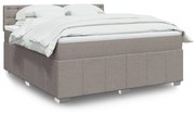 Κρεβάτι Boxspring με Στρώμα Taupe 180x200 εκ. Υφασμάτινο