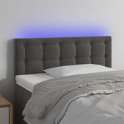 vidaXL Κεφαλάρι Κρεβατιού LED Σκούρο Γκρι 80x5x78/88 εκ. Βελούδινο