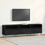 vidaXL Βαθιά Ντουλάπα Τηλεόρασης Μαύρη 150x30x44,5 εκ Επεξεργασμένο Ξύλο