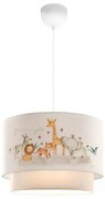 GIRAFFE 204-0007 Παιδικό Κρεμαστό Φωτιστικό Φιγούρα Μονόφωτο 1 x E27 IP20 Λευκό Ύφασμα-Μ30 x Π30 x Υ70cm Globostar-204-0007-Λευκ 204-0007