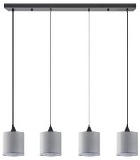 Κρεμαστό Φωτιστικό Οροφής Ύφασμα ADEPT H300 Φ85 Homelighting-77-9022-Γκρι 77-9022