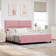 vidaXL Κρεβάτι Ροζ 180x200 εκ. Βελούδο