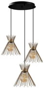 Φωτιστικό Οροφής Kirpi 892OPV1846 63x63x128cm 3xE27 40W Black-Gold Opviq