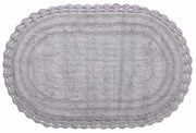Πατάκι Μπάνιου (60x100) Silk Fashion Οβάλ Γκρι