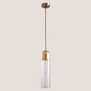 Φωτιστικό Κρεμαστό Ø10xH190cm 1xE14 220V 50/60Hz Gold &amp; Clear Glass Eurolamp Arte Illumina 144-40012