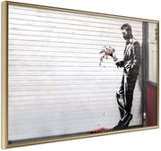 Αφίσα - Banksy: Waiting in Vain - 60x40 - Χρυσό - Χωρίς πασπαρτού