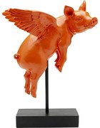 Διακοσμητικό Επιτραπέζιο Flying Pig Πολυρεσίνη Πορτοκαλί 16x39.5x29εκ. - Πορτοκαλί