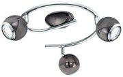 Σποτ Τρίφωτη Ροζέτα D34,5xB29cm 3xGU10 3x2,8w 3x250lm 3000Κ Ατσάλι Νίκελ-Μαύρο Eglo Bimeda 31007