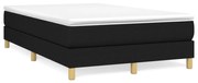 vidaXL Κρεβάτι Boxspring με Στρώμα Μαύρο 120x190 εκ. Υφασμάτινο