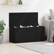 vidaXL Κουτί αποθήκευσης  με καπάκι Μαύρο Ξύλο 100x42x46 εκ. Επεξεργασμένο ξύλο