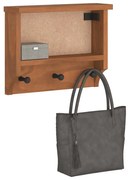 vidaXL Επίτοιχη κρεμάστρα παλτών SANDNES 45x12x35 εκ.Πεύκο μασίφ ξύλο