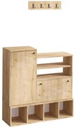 Έπιπλο Εισόδου Wess 393MRD1114 100x35x120cm Oak Μοριοσανίδα, Μελαμίνη