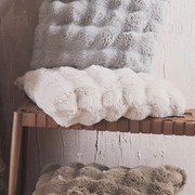 Διακοσμητική Μαξιλαροθήκη Γούνινη (50x50) Rythmos Rabbit Beige