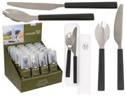 Σετ Φαγητού Κουτάλι/Πηρούνι/Μαχαίρι Για Camping 20.5cm Σε Πλαστική Θήκη 2Τμχ