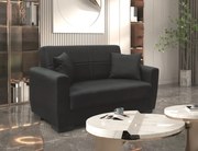 ZITA PLUS ANIMA BLACK ΥΦΑΣΜΑ 2ΘΕΣΙΟΣ ΚΑΝΑΠΕΣ/ΚΡΕΒΑΤΙ ΜΕ ΑΠΟΘ.ΧΩΡΟ 150Χ80εκ. 150Χ80Χ75εκ. ΚΡΕΒ.125Χ10040.0307